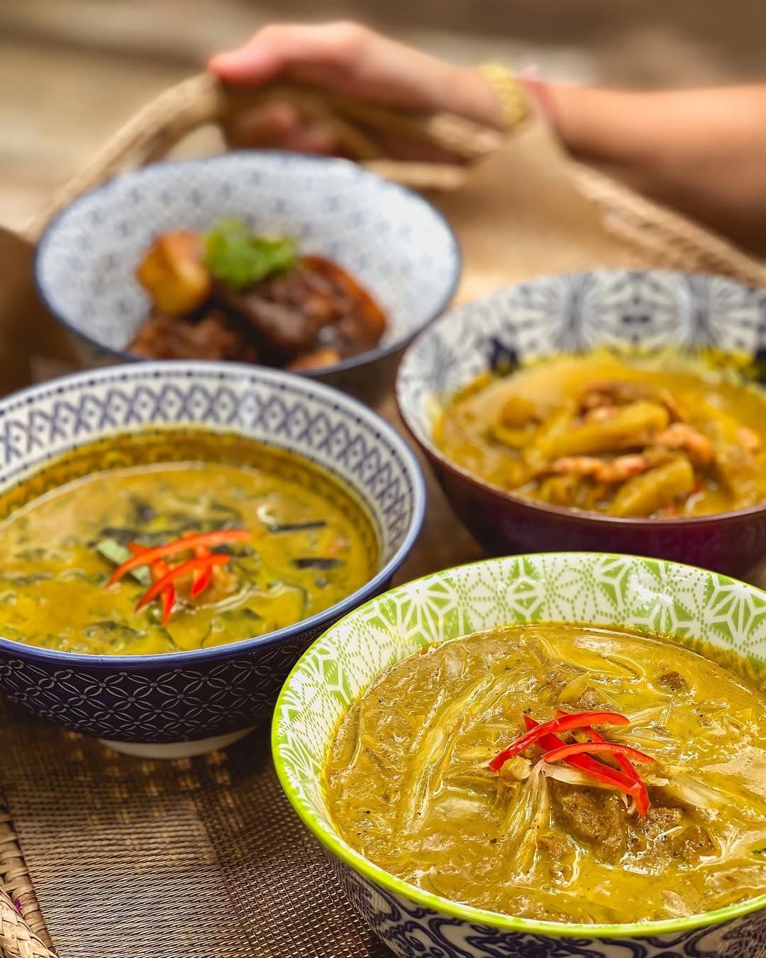 Local curry dishes at one of the best cafes in Chiang Mai