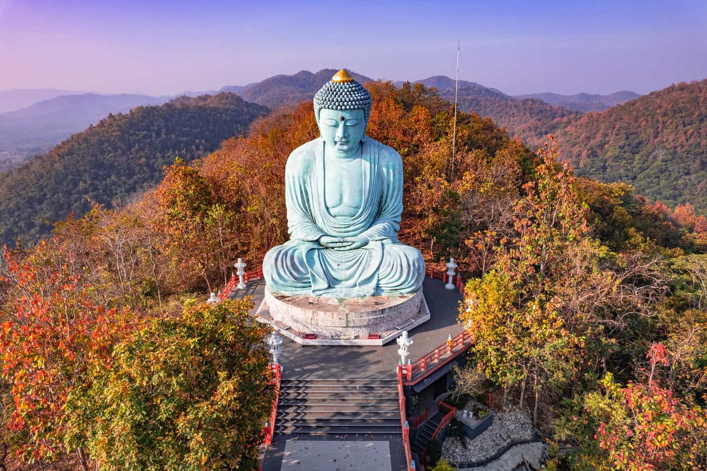 Buddha in the mountains in Lampung