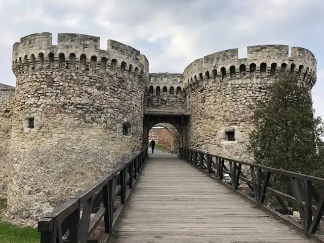 the medieval gates of belgrade fortress in serbia