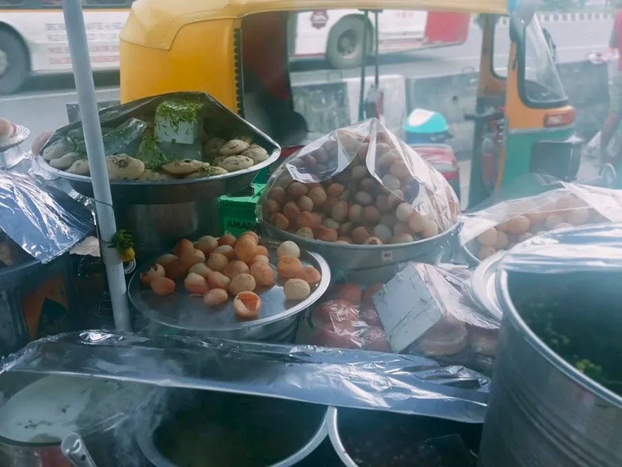 Food stall with pani puri 