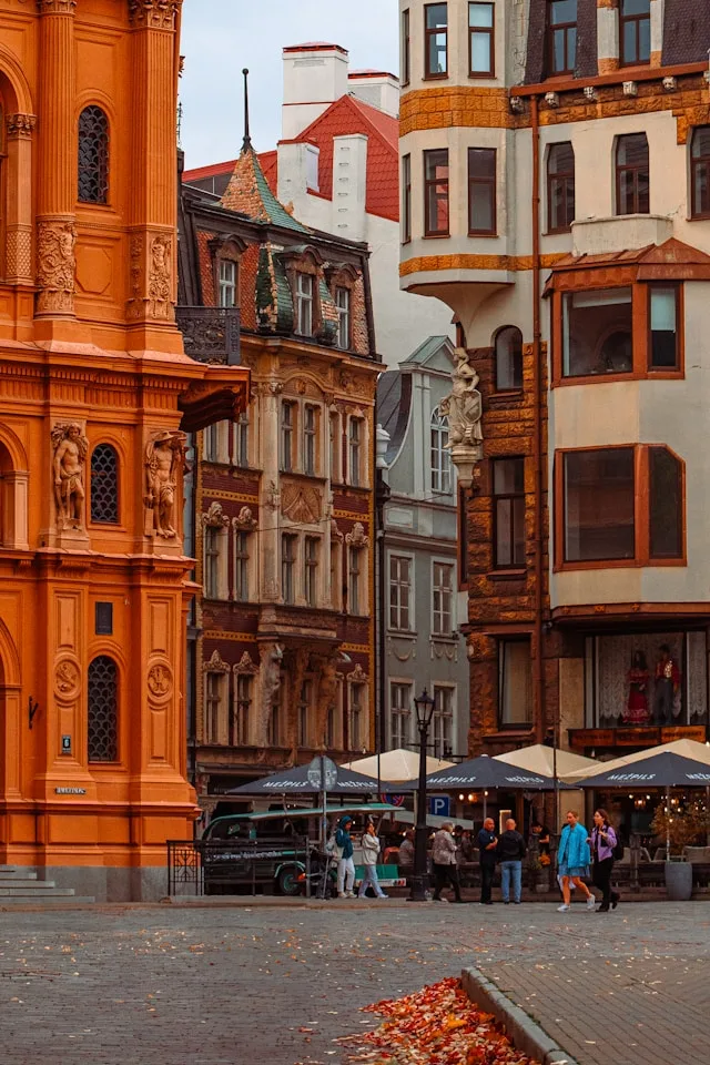 colorful buildings in the UNESCO-listed old town of riga latvia