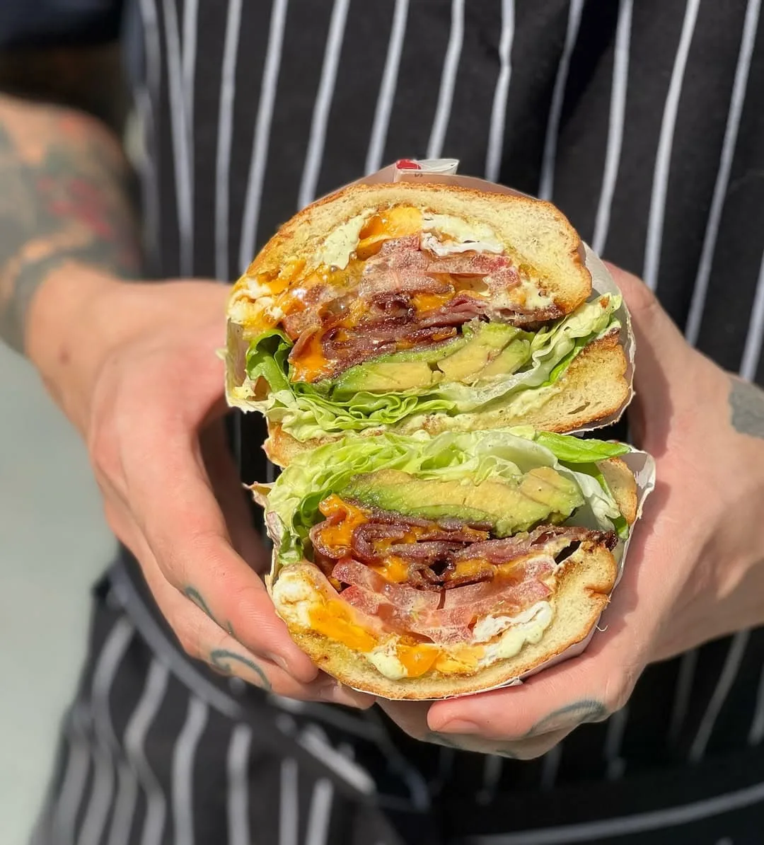 Loaded breakfast sandwich