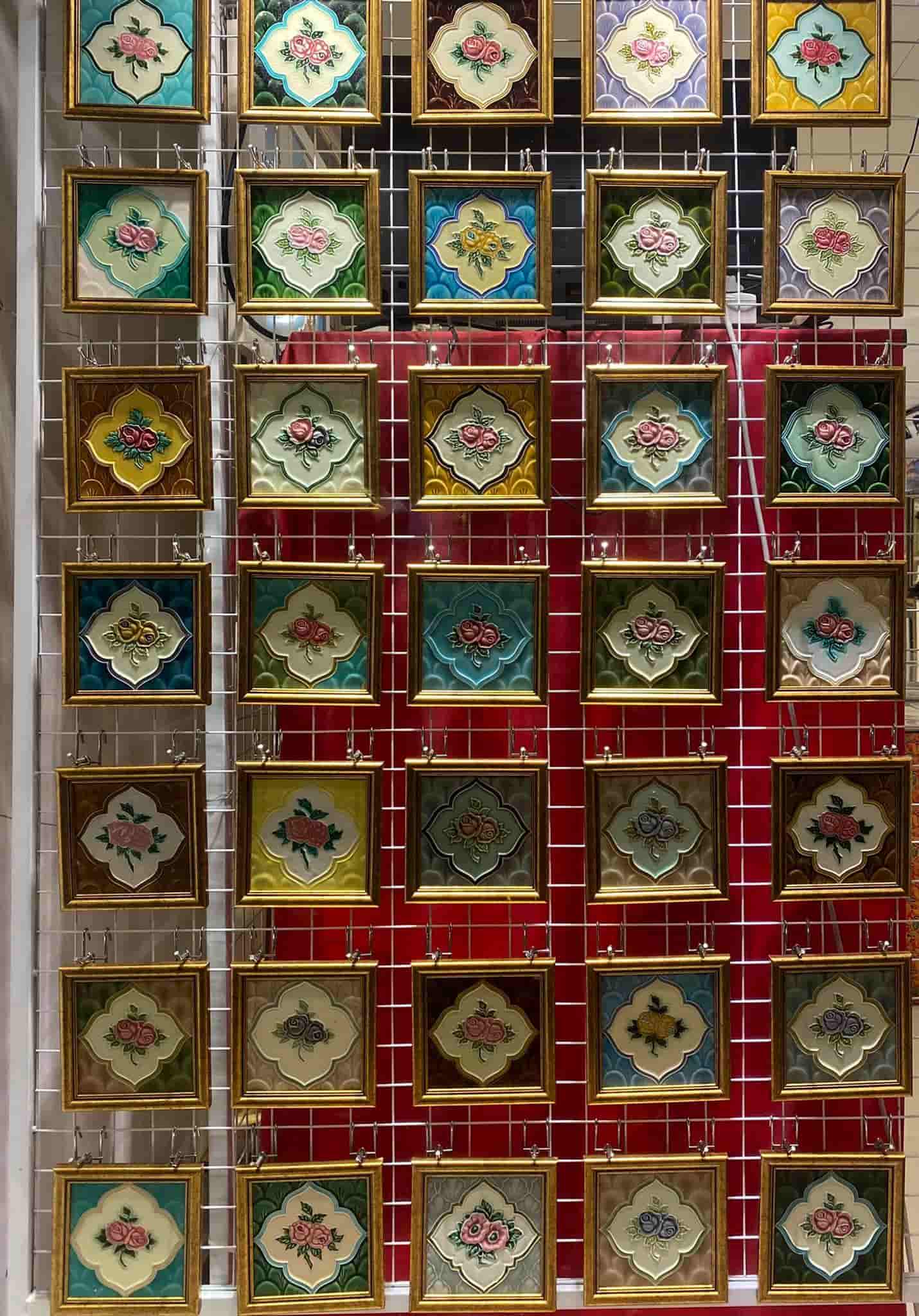 A wall of traditonal Peranakan tiles