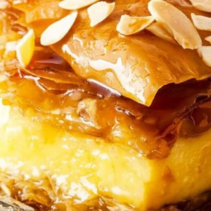 qumeshtor is an albanian baked custard dessert