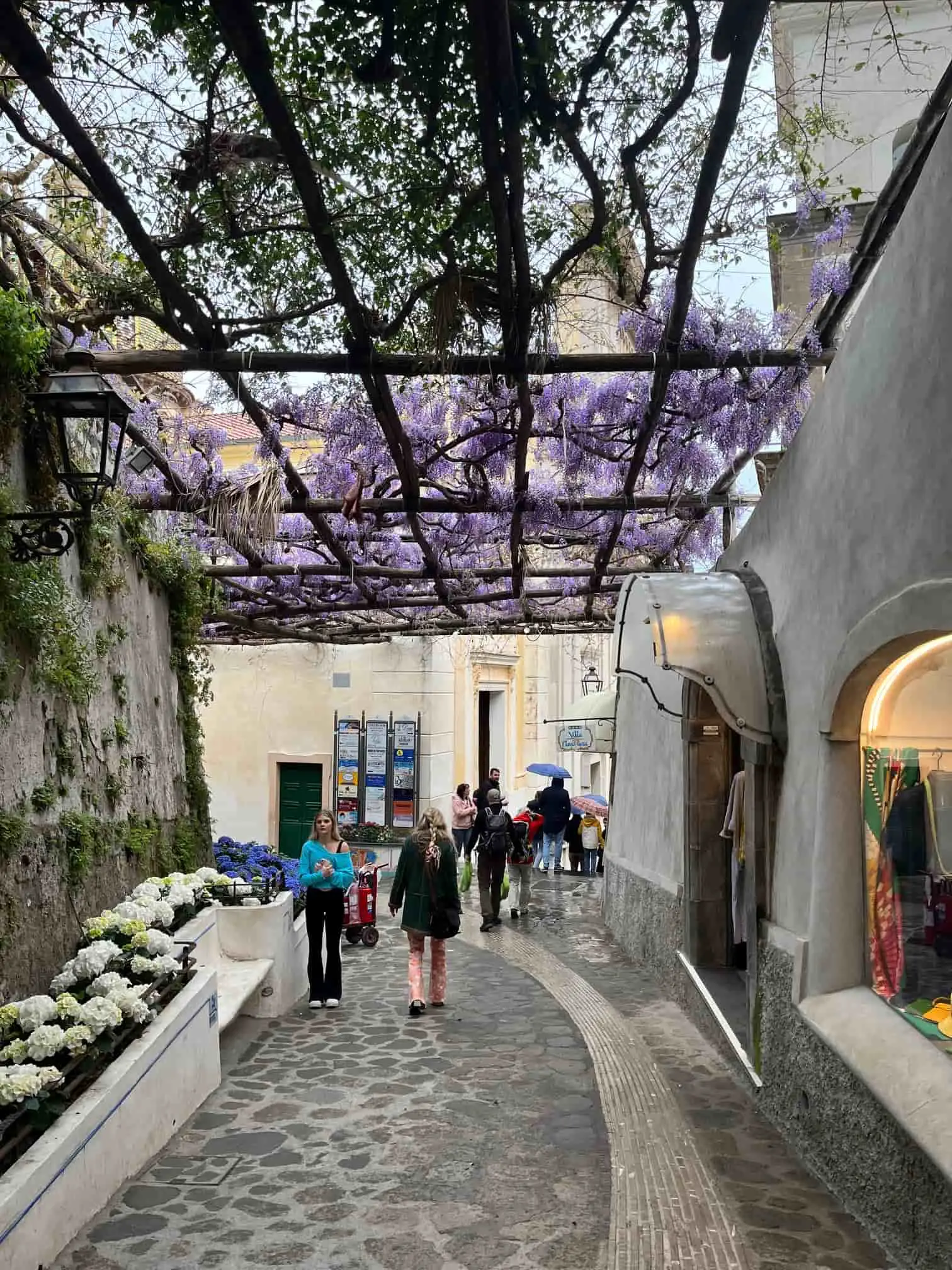 Positano's cobbled streets