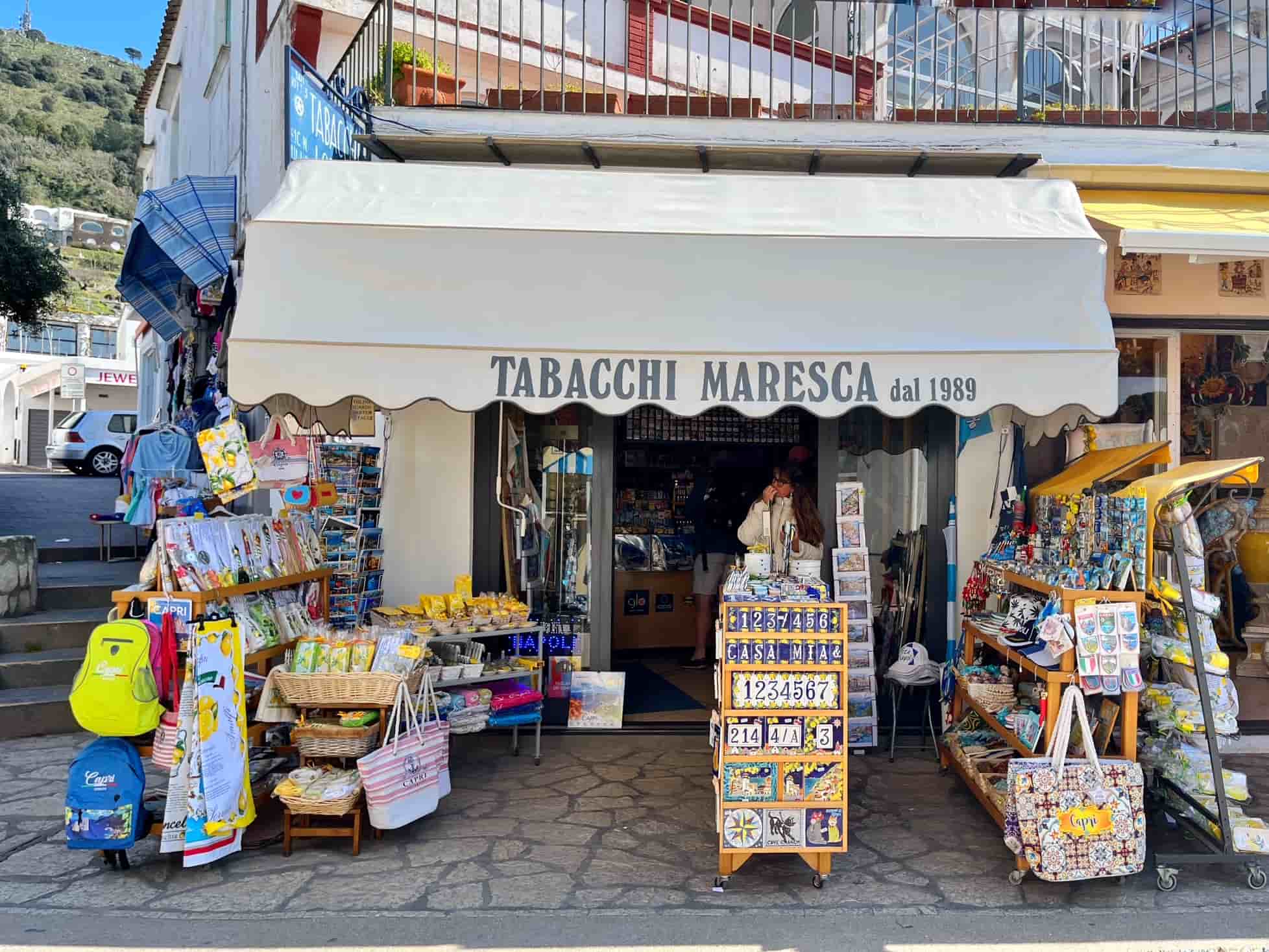 Cute souvenir shops in Anacapri