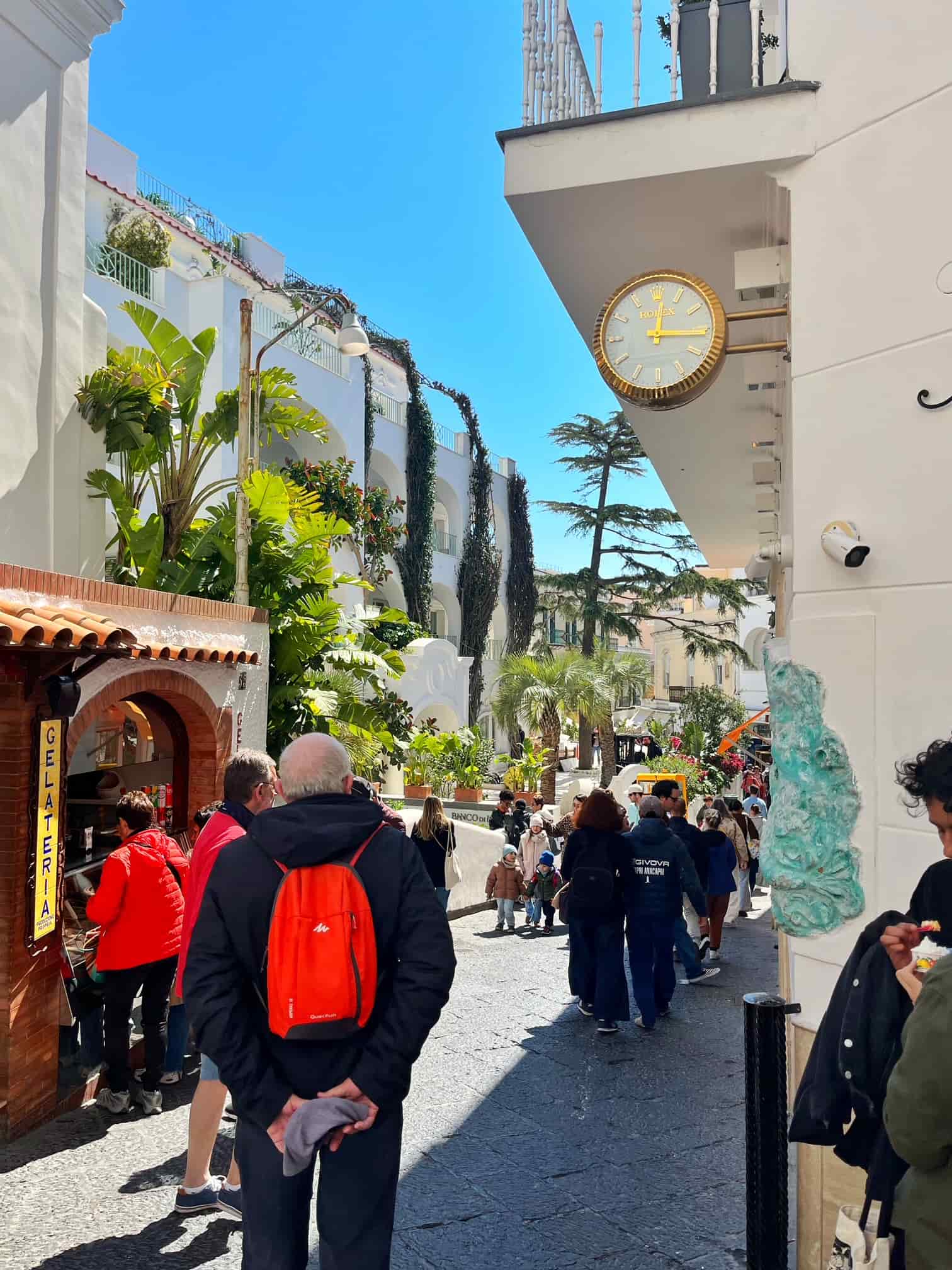 Walking past the rows of designer boutiques in Capri