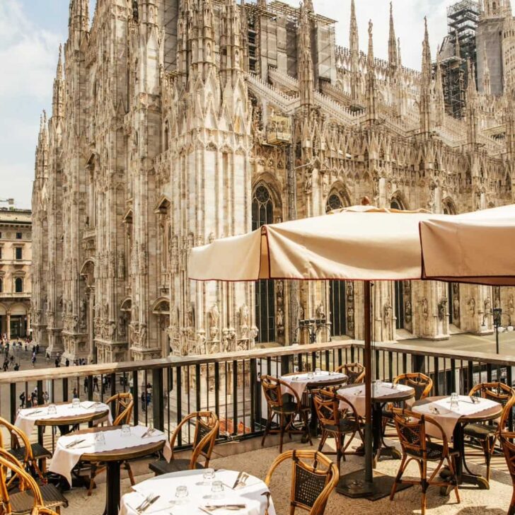 Views of the Duomo from Giacomo cafe