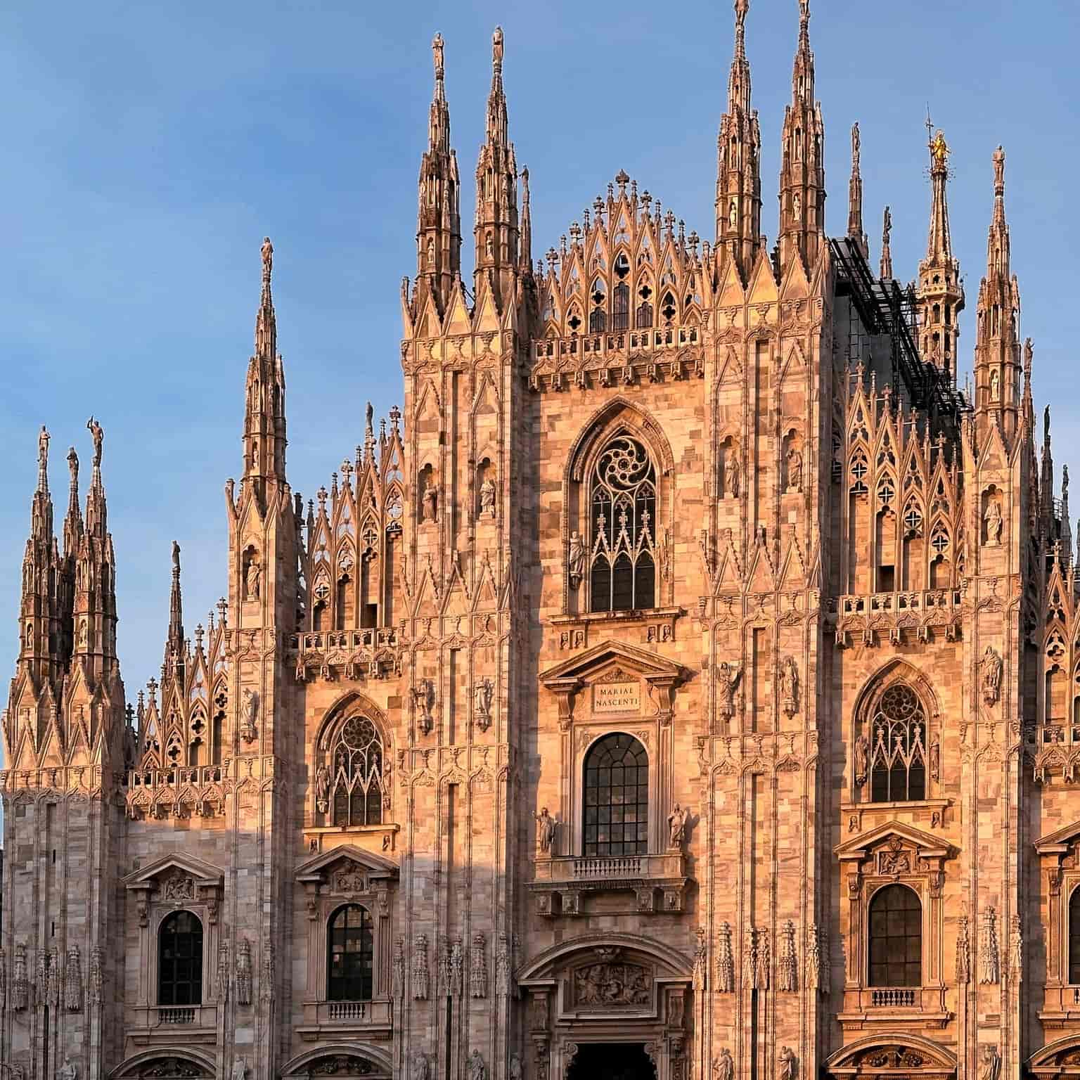 The facade of Milan's Duomo