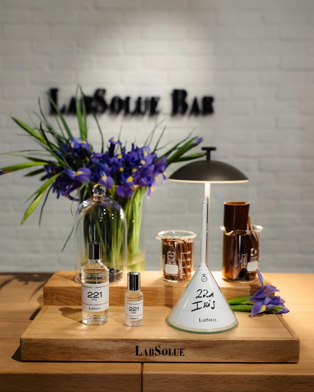 Perfume creating station at Lab Solue