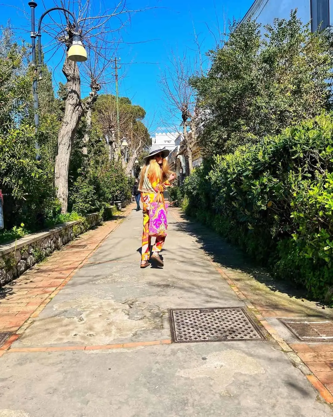 Walking through Anacapri en route to the famous villa