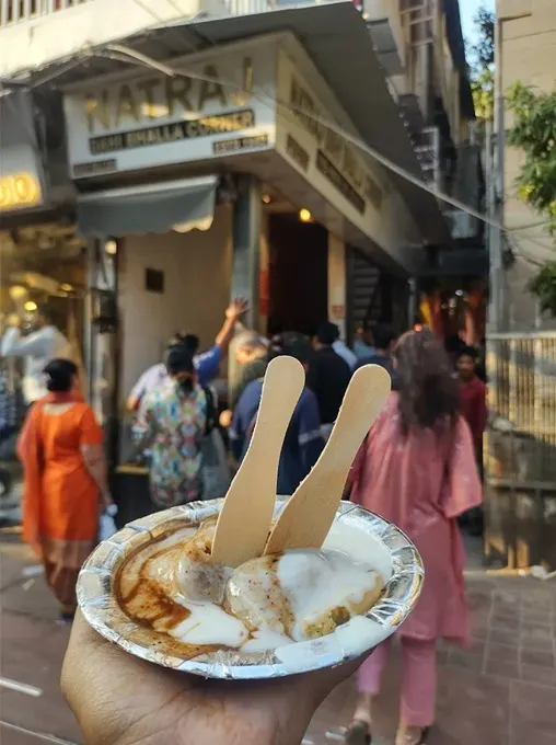 Street food stall in Delhi, India 