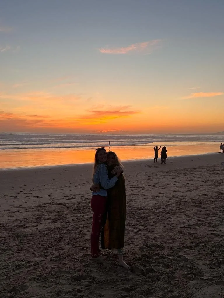 Down at Lisbon's beach at sunset