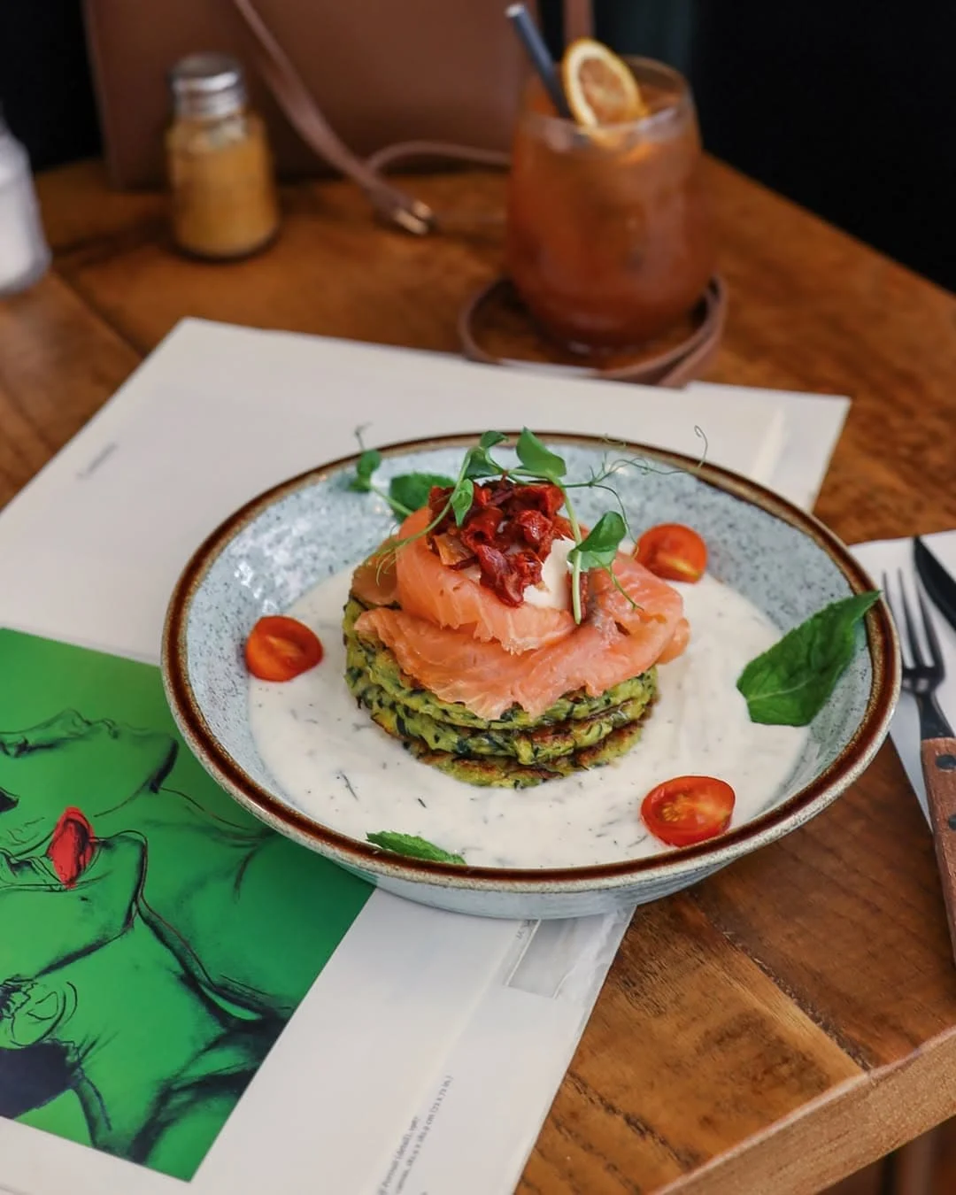 Rosti with smoked salmon