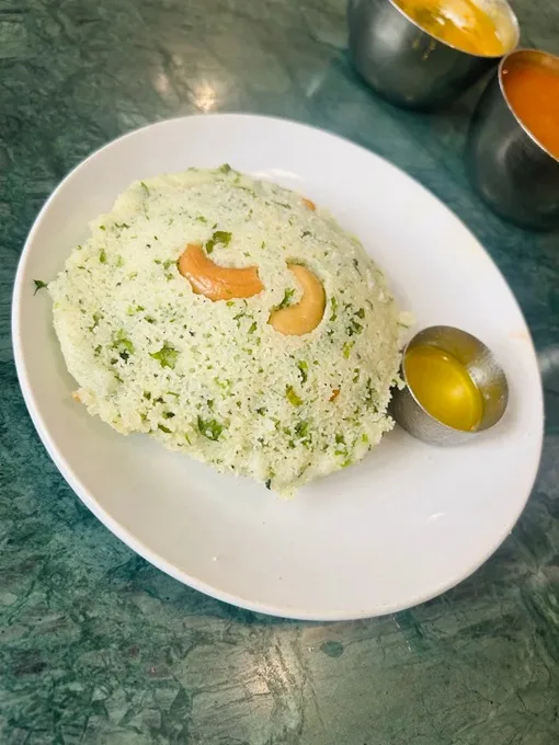 Plate of rava idli in Bangalore India