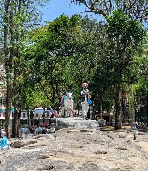 Sculptures at Bugle Rock Park in Bangalore, India