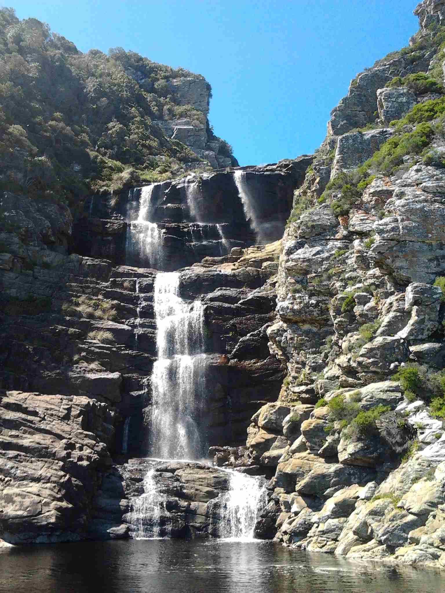 A tall waterfall in Tsitsikamma