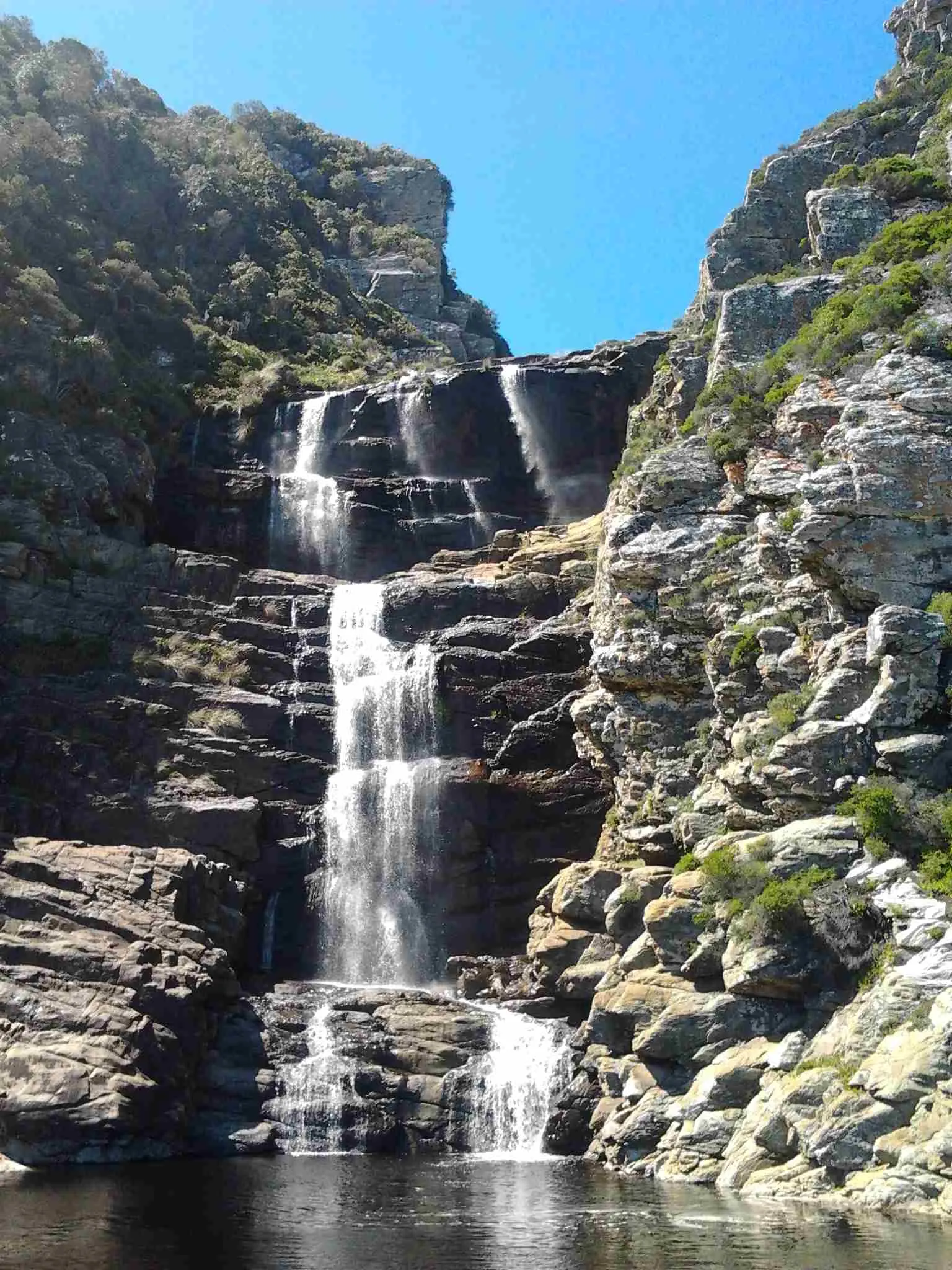 A tall waterfall in Tsitsikamma