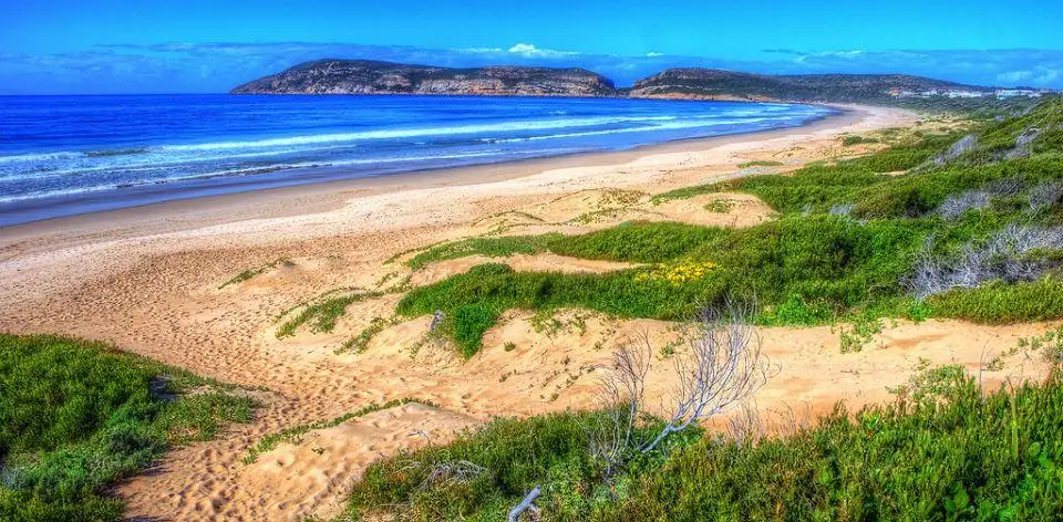 Robberg Peninsula seen from the nearby coast