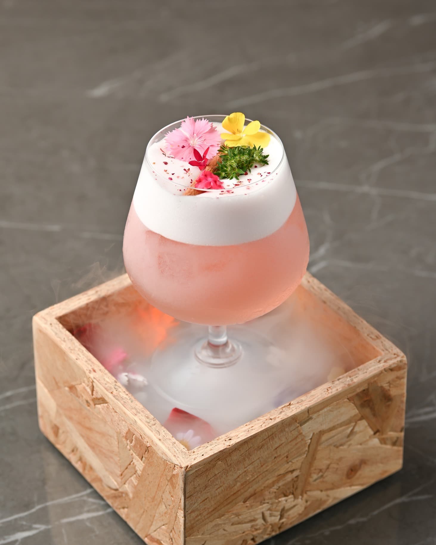Beautifully crafted cocktail at MAI skybar