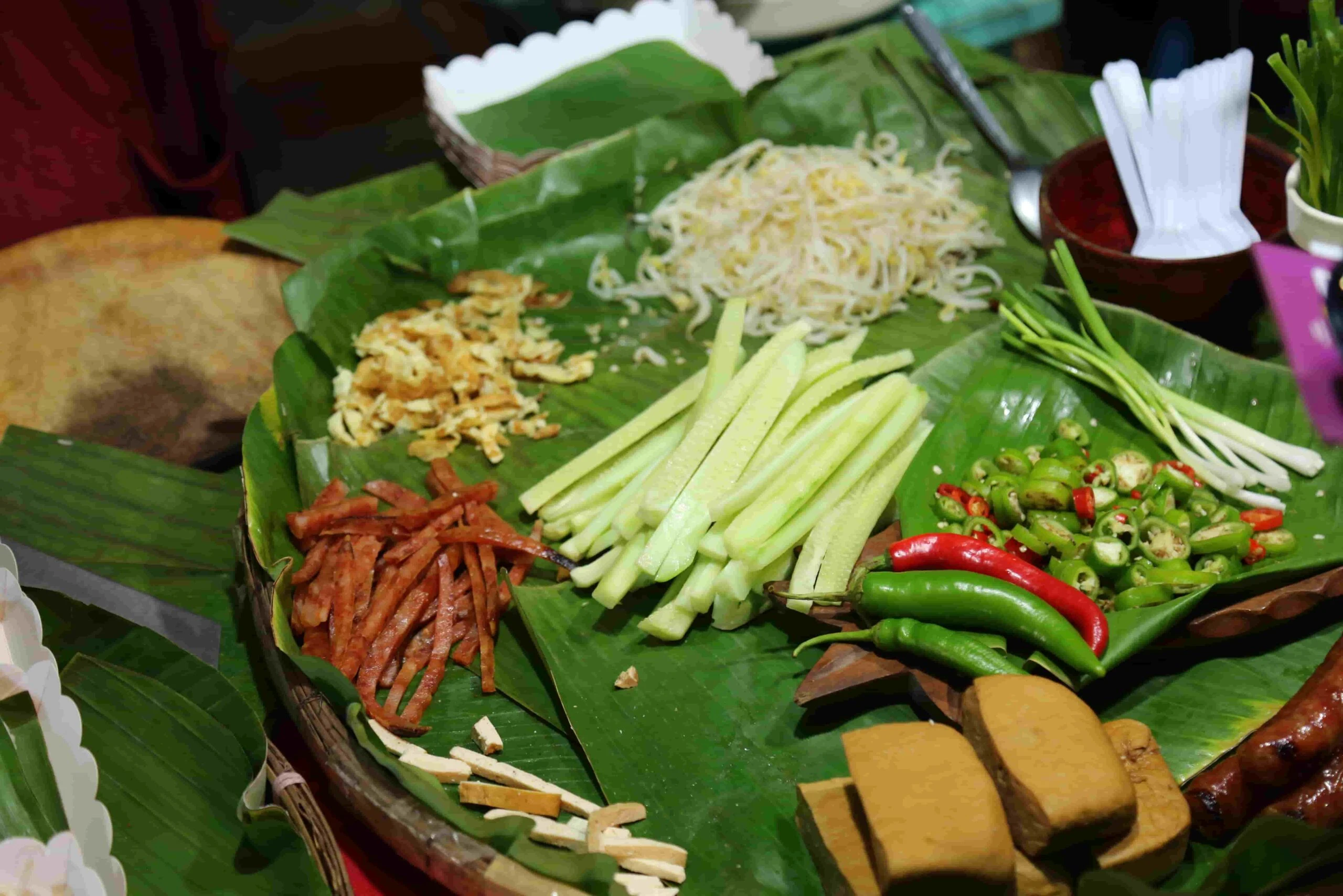Traditional Thai food at the night market