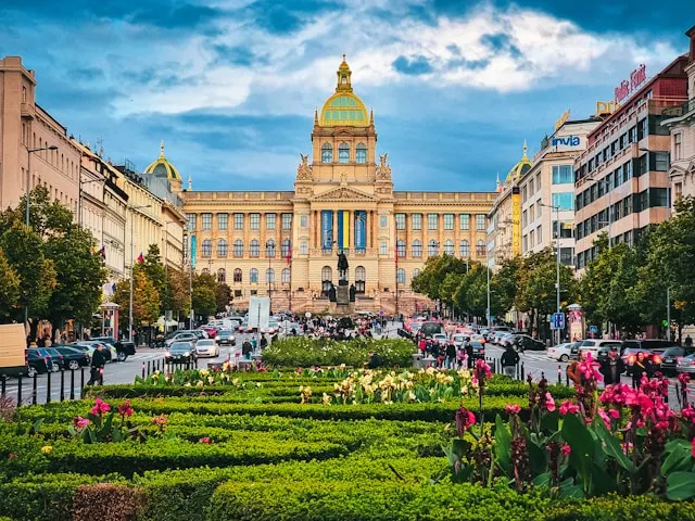 the national museum of the czech republic on wenceslas square in prague
