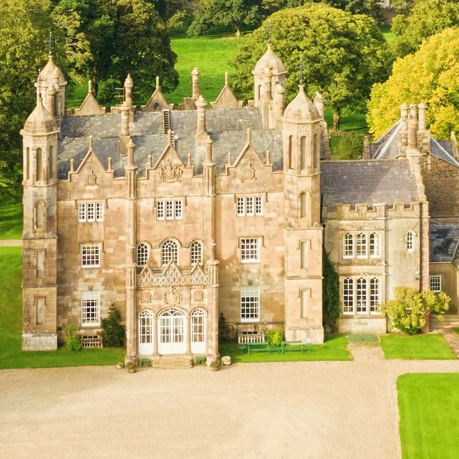 Drone shot of the castle