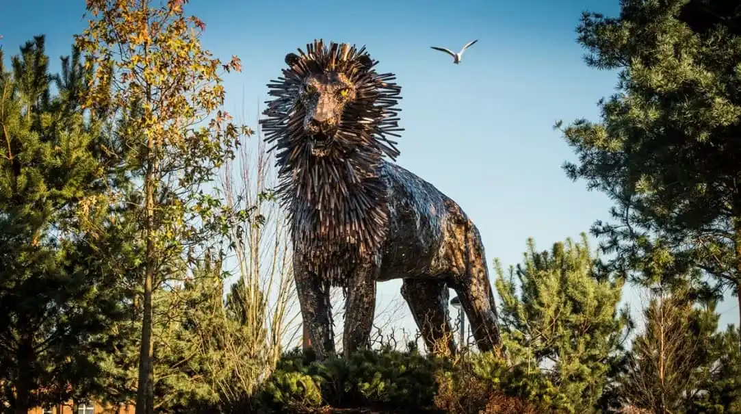 C.S. Lewis square with dipiction of character from Narnia