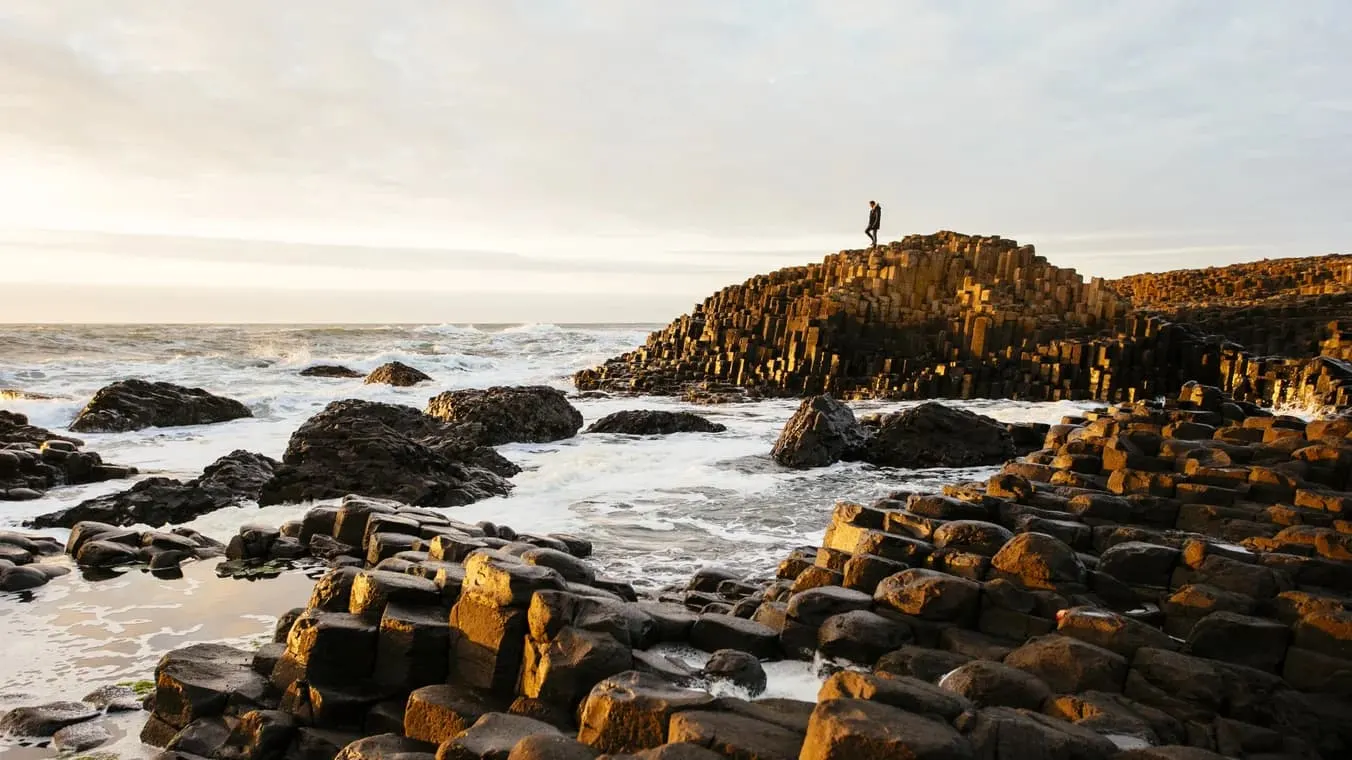 The iconic black panels at Giant's Causeway