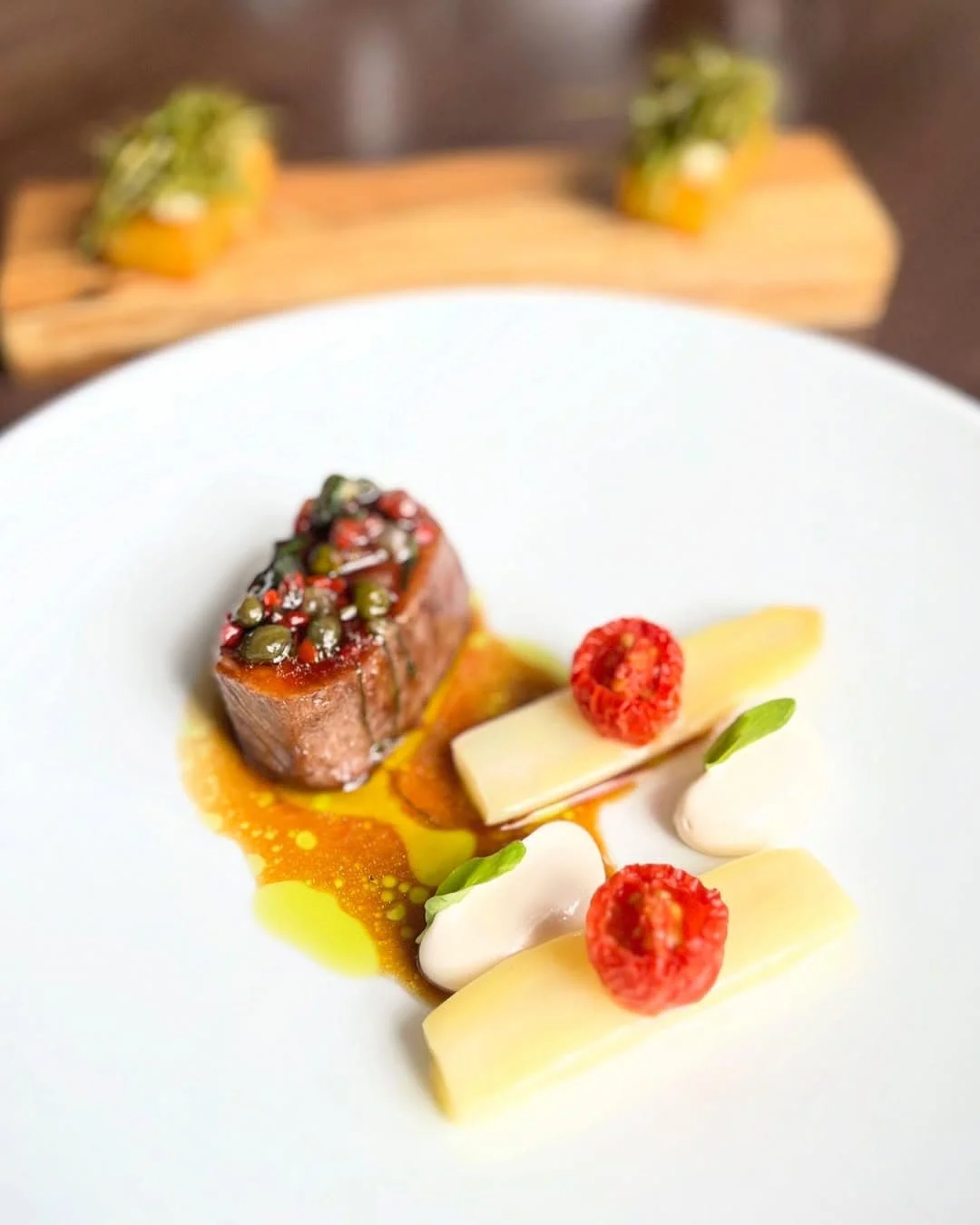 Lamb and white asaparagus