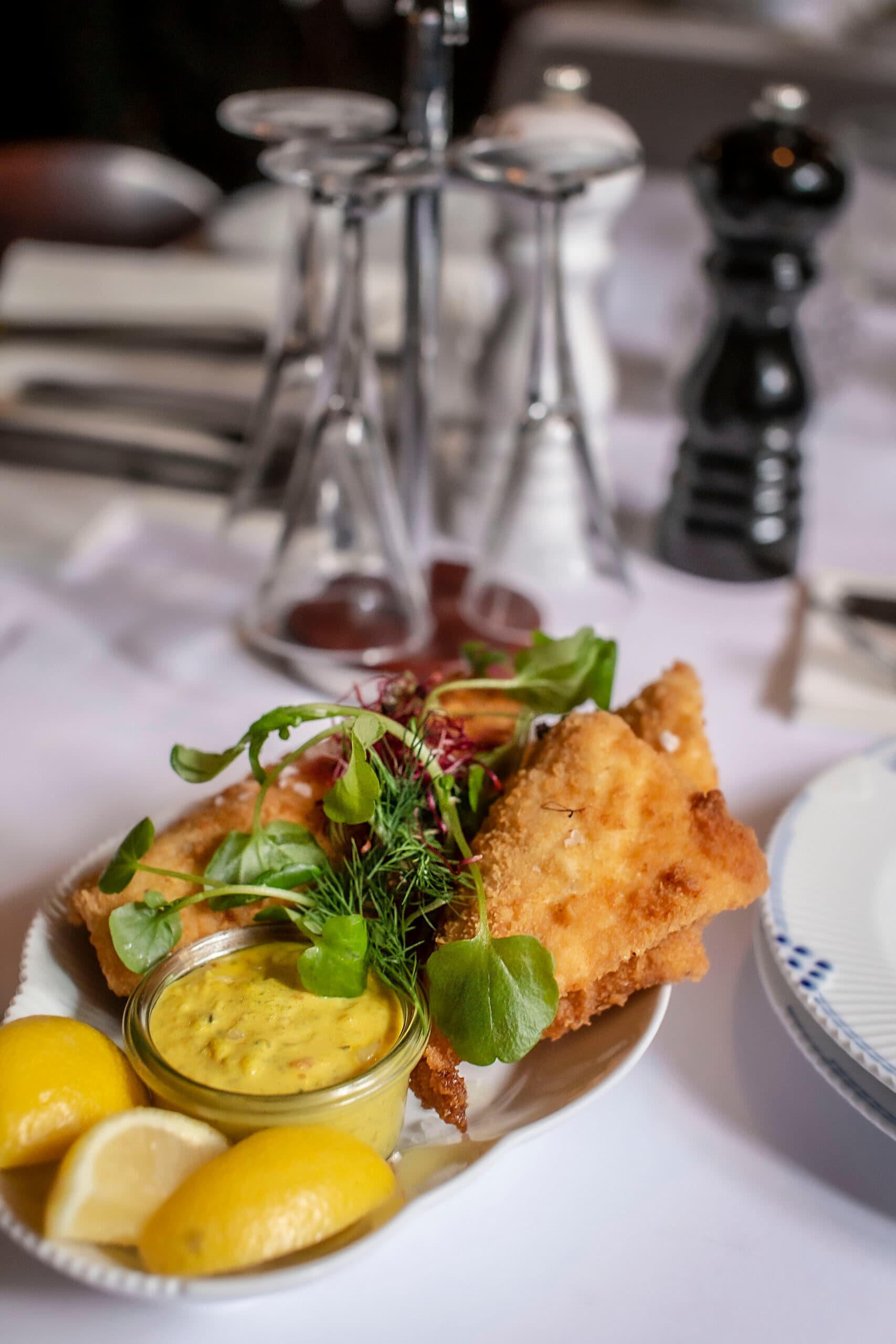 a fillet of fried plaice at restaurant puk in copenhagen denmark