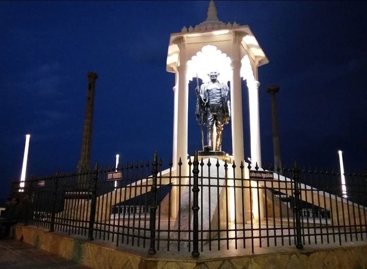 Gandhi Statue at Pondicherry, India