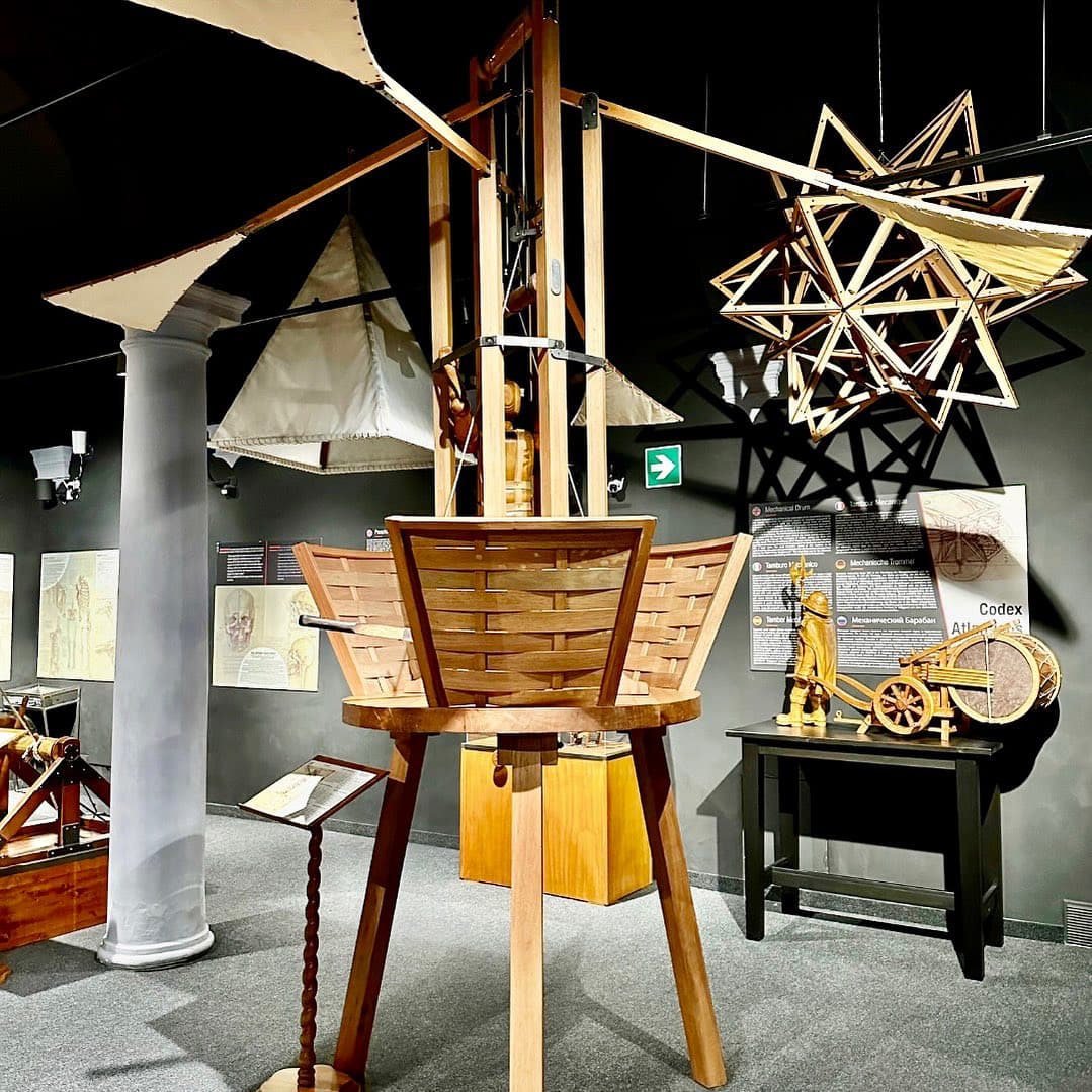 Examples of da Vinci's inventions at this intercative museum