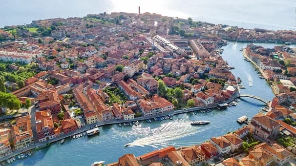 Murano Island bird's eye view