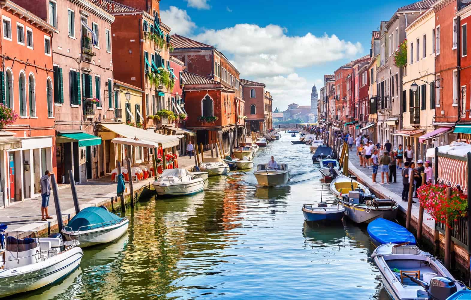 The canals along Murano Island