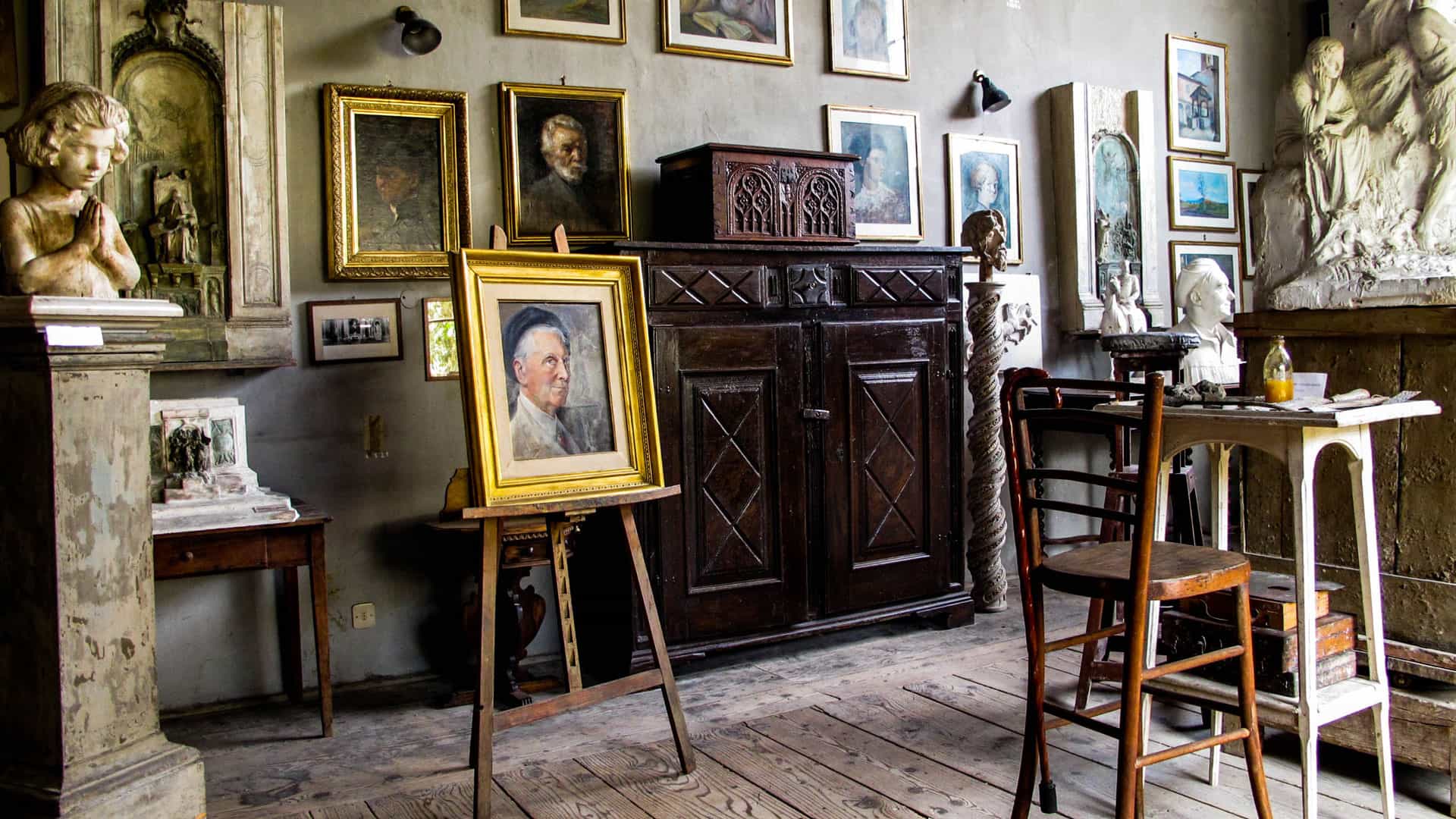 Artist studio at Villa Borghese