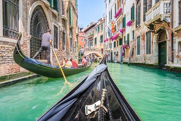Gondola ride in Venice