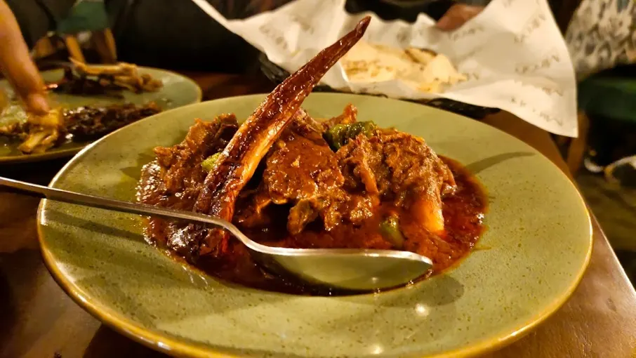 Classic spiced meat curry in Jaipur, India 