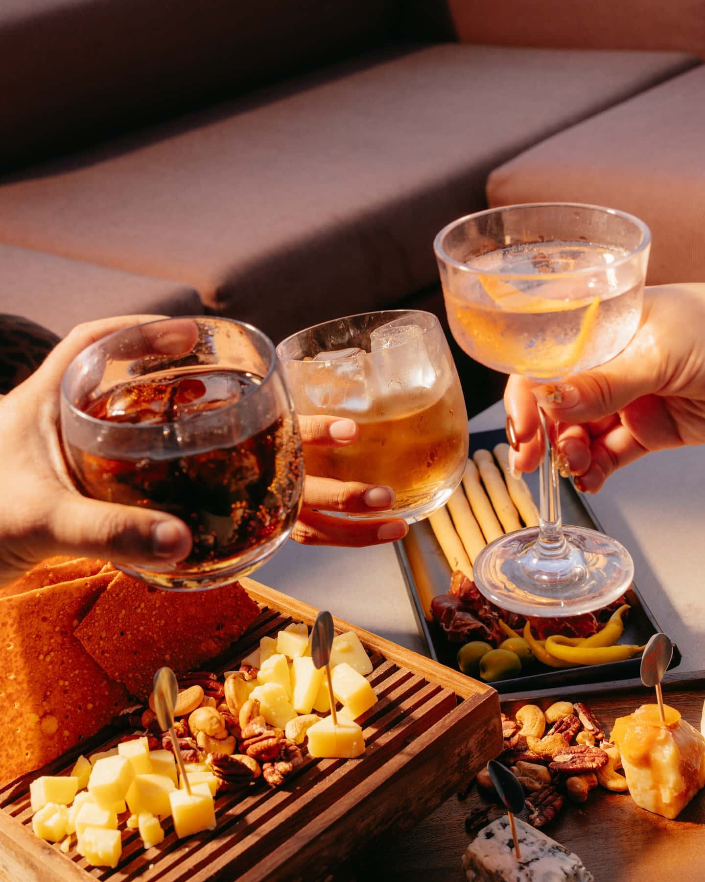 Classic drinks and snacks