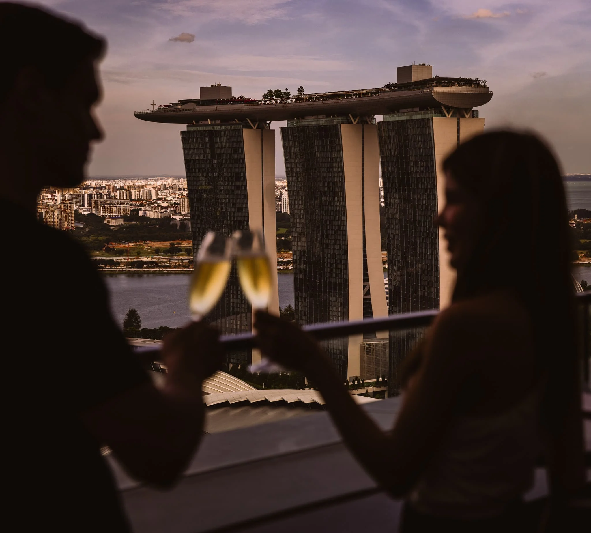 Level33 overlooks the famous Marina Bay Sands tower