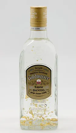 a bottle of danziger goldwasser a herbal liquer from gdansk poland