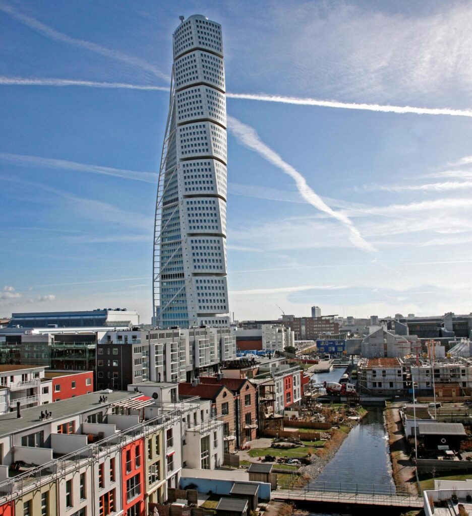turning torso is a waterfront skyscraper in malmo sweden