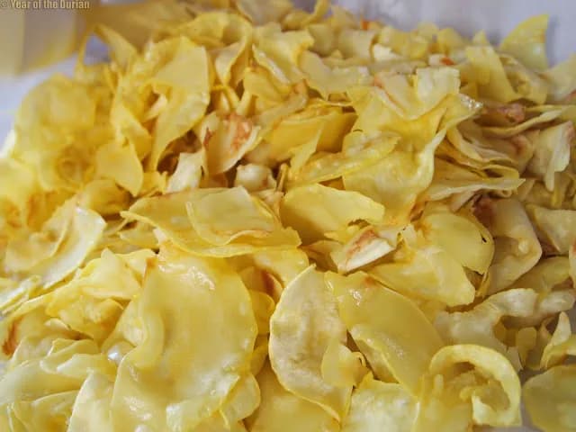 Fried durian chips