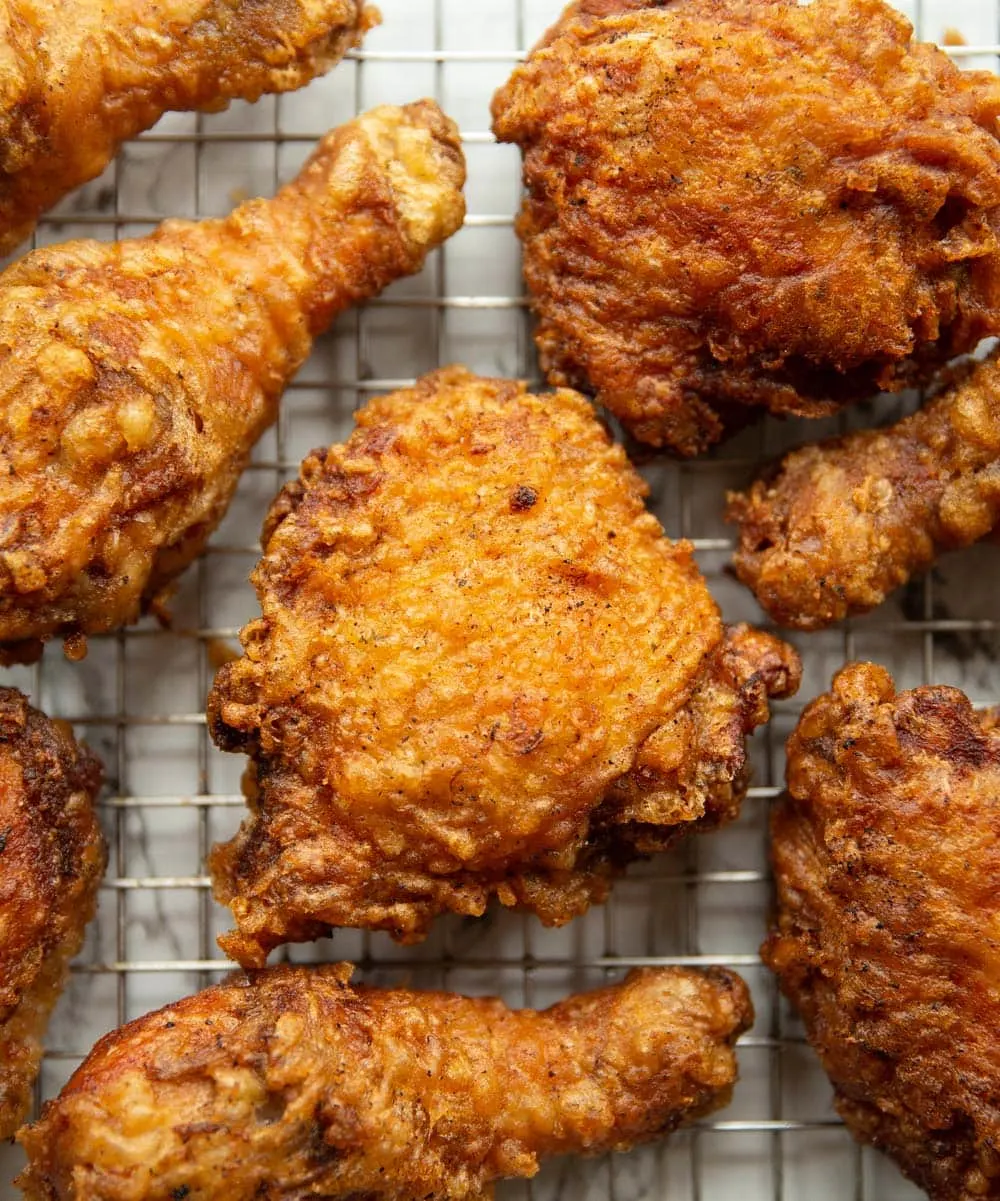 Crispy fried chicken fresh out the deep-fryer hits different in Thailand