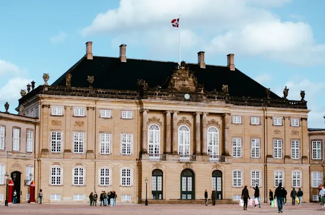 amalienborg palace in copenhagen denmark is home to the danish royal family