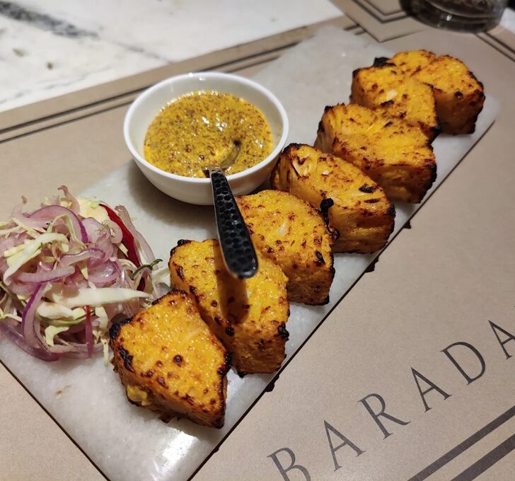 Paneer tikka in Baradari Restaurant in Jaipur, India