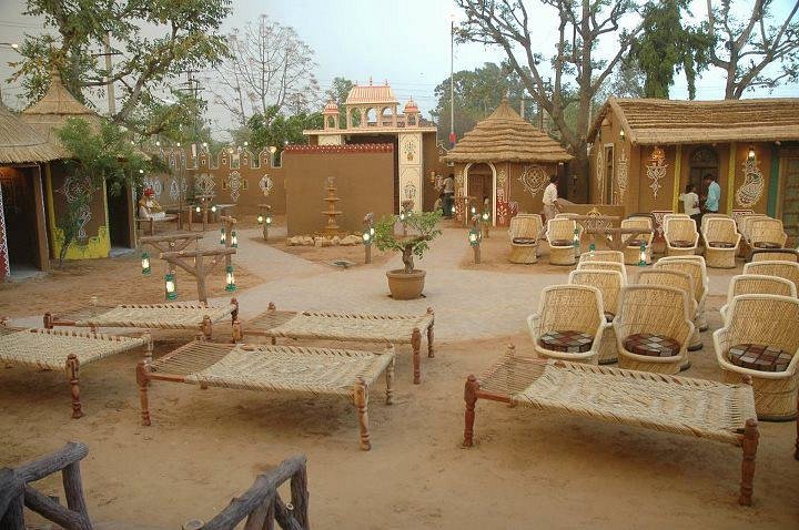 Courtyard at Shri Thaal restaurant in Jaipur, India 