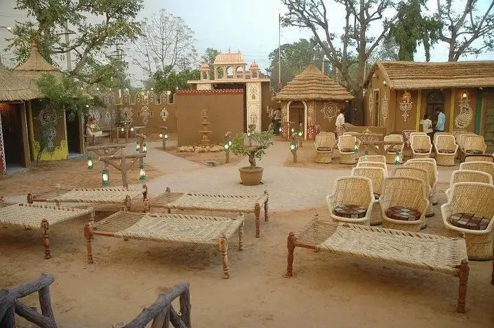 Courtyard at Shri Thaal restaurant in Jaipur, India 