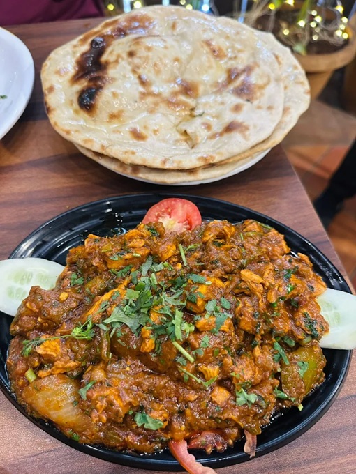 Spiced scrambled eggs at a popular cafe in Mumbai, India