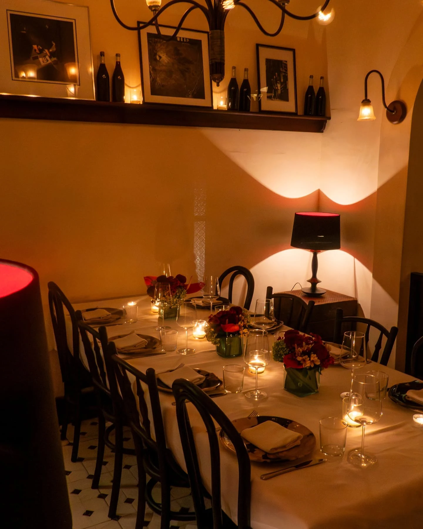 The private dining area